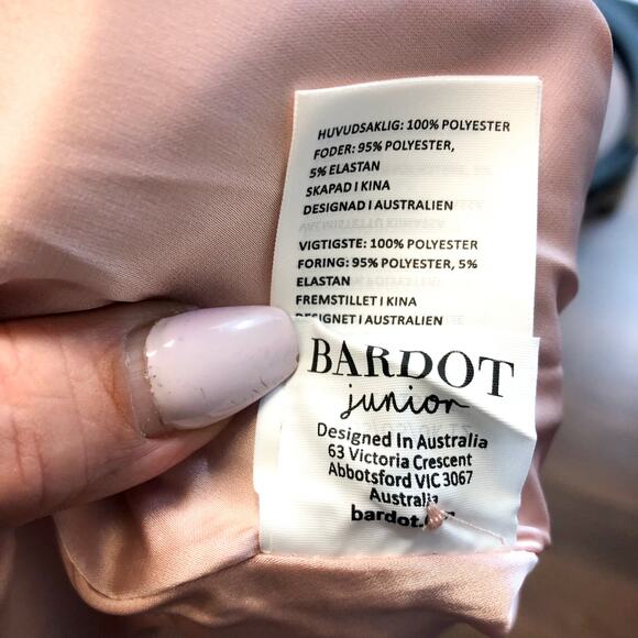 BARDOT JUNIOR Gemma Lace Halter Dress Girls Size 12 Pink White Two Tone NWT - Picture 13 of 15